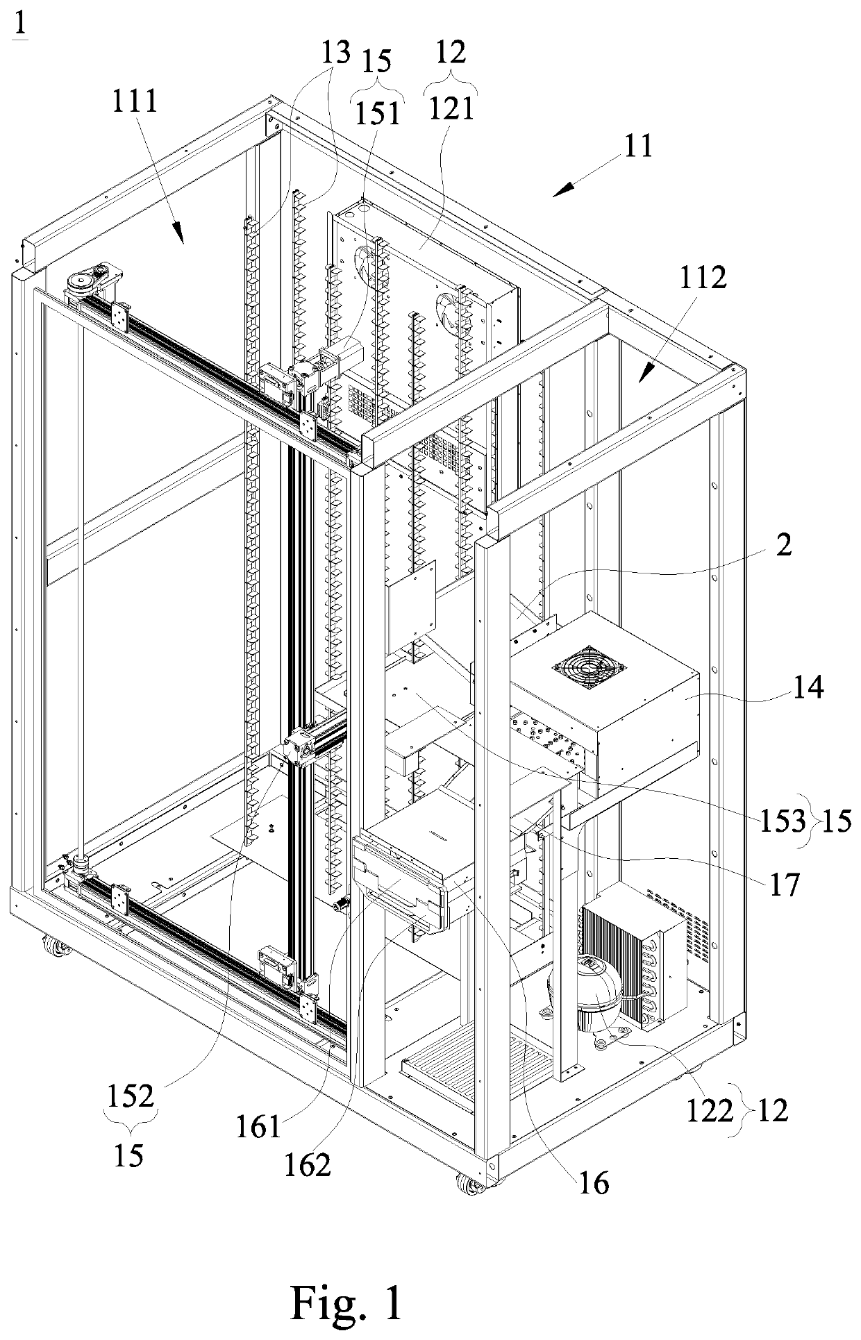 Automatic vending machine for boxed frozen and hot food