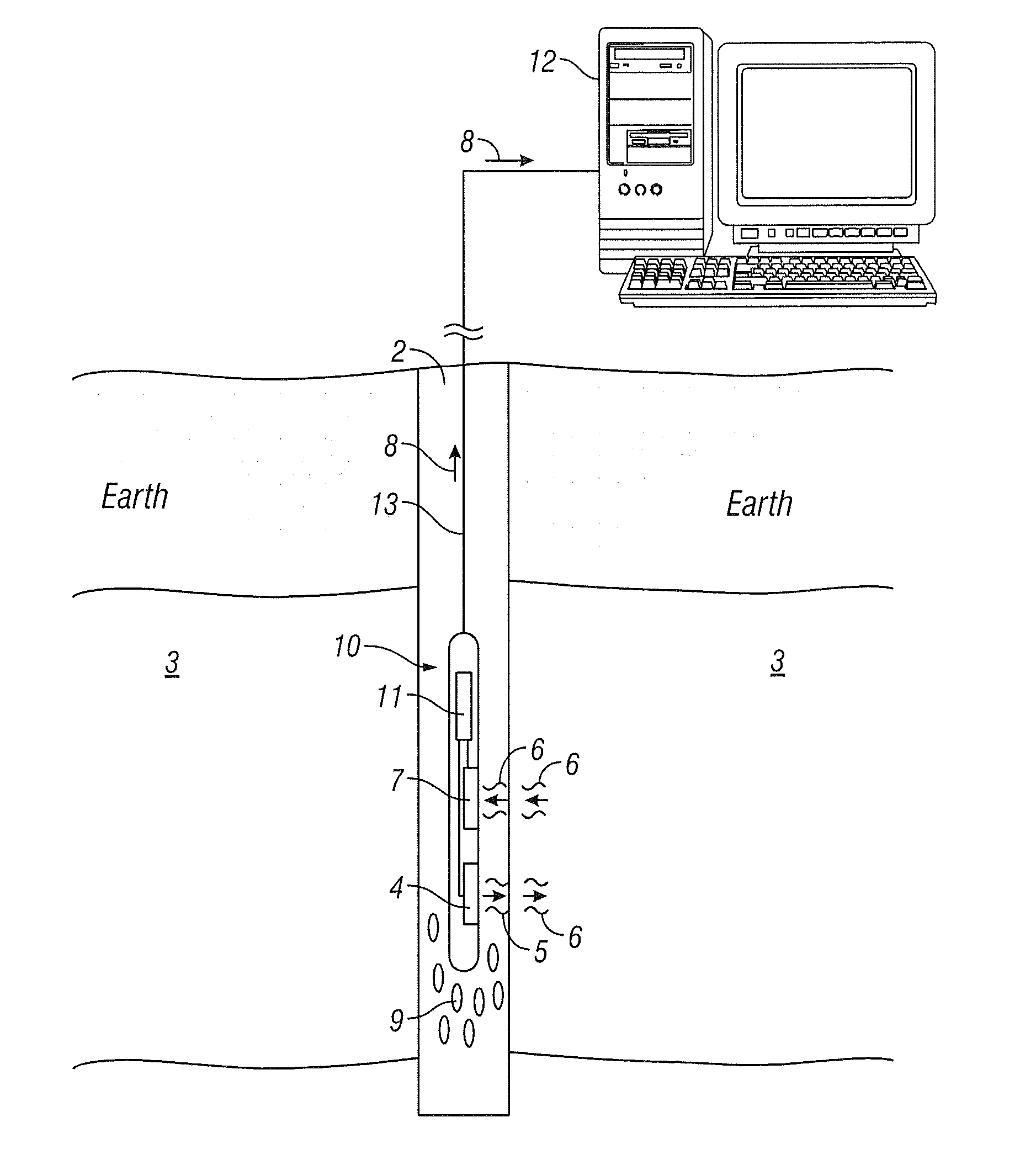 Multi-frequency borehole imager