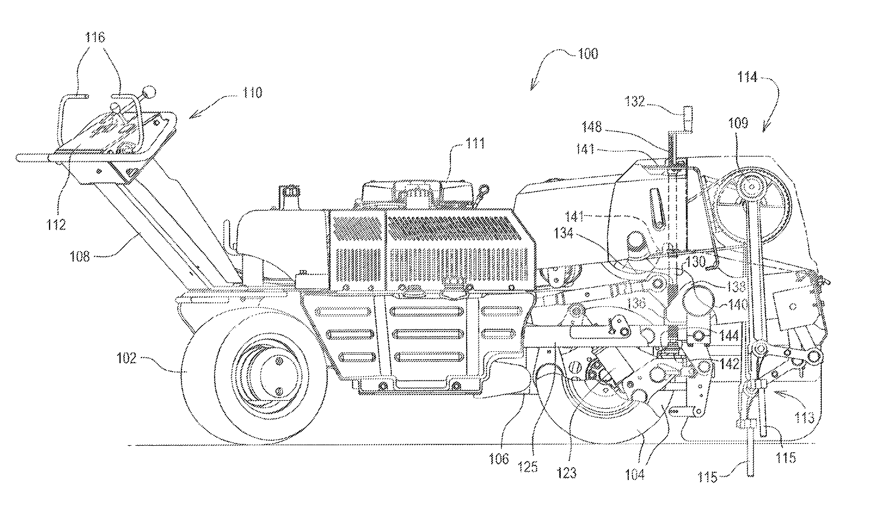 Aerator with coring depth adjustment