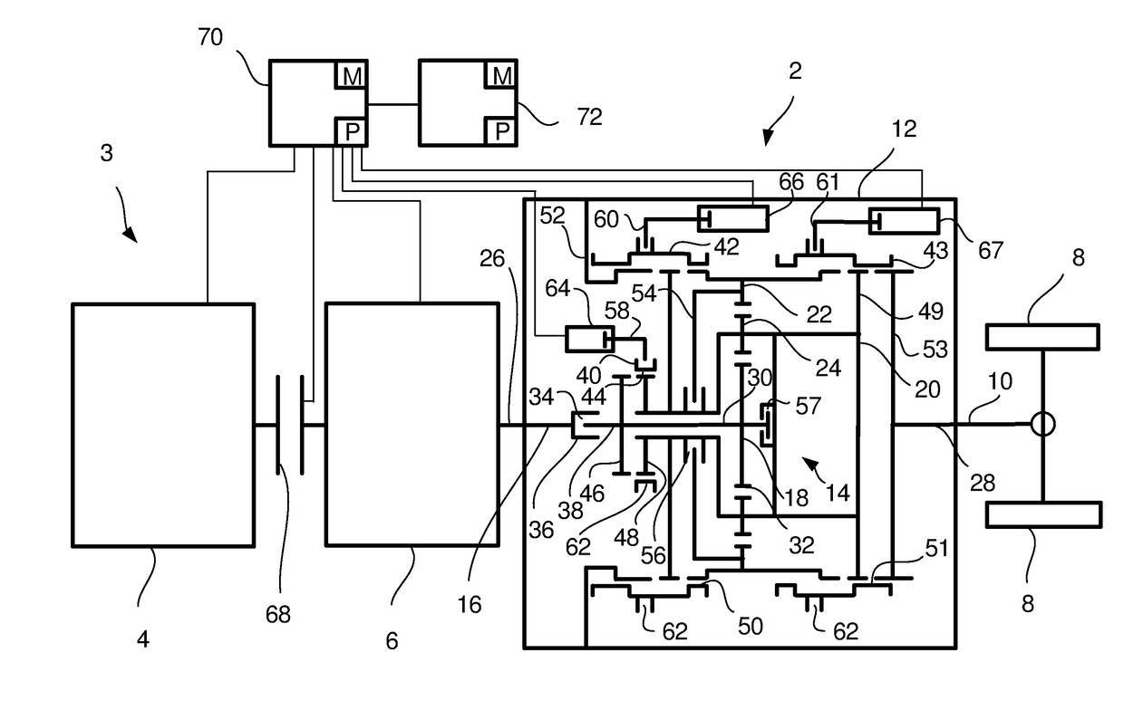 Gearbox for a vehicle and vehicle, comprising such a gearbox