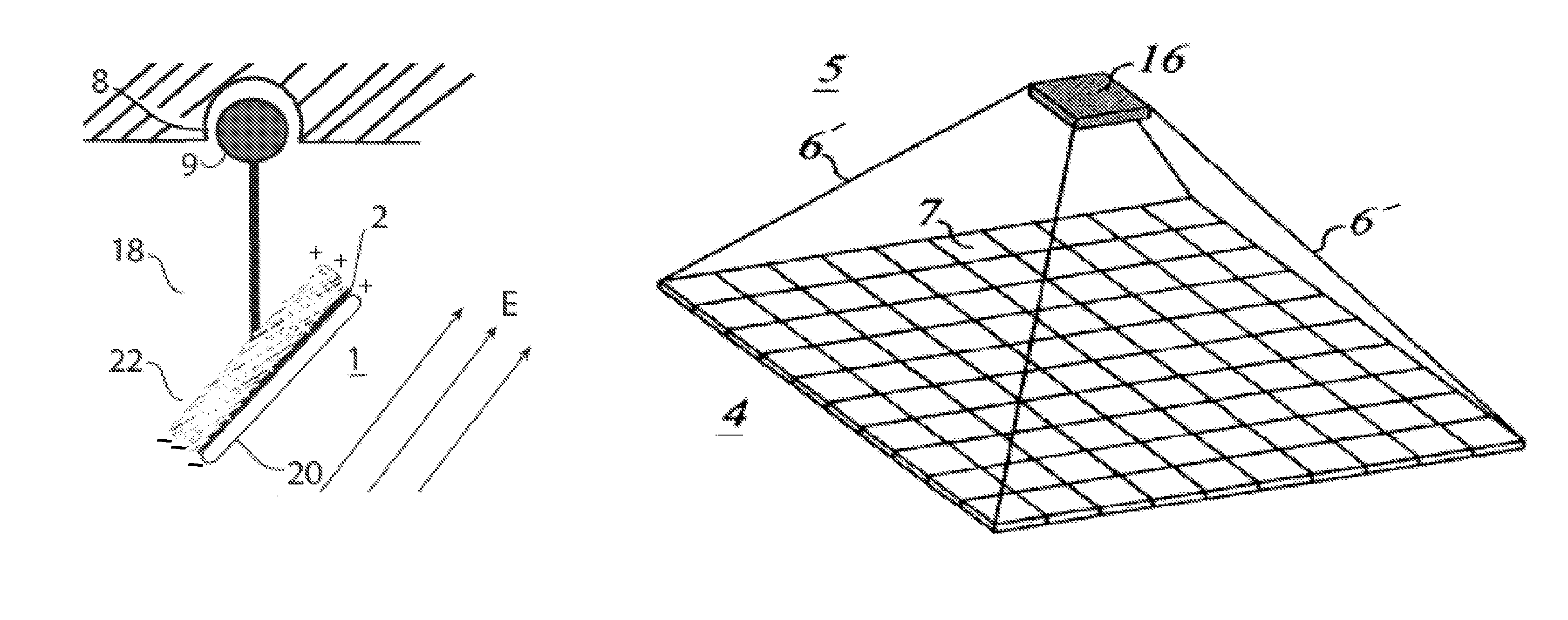 Polarization linkage of high dielectric constant pivoted planar solar concentrator mirrors