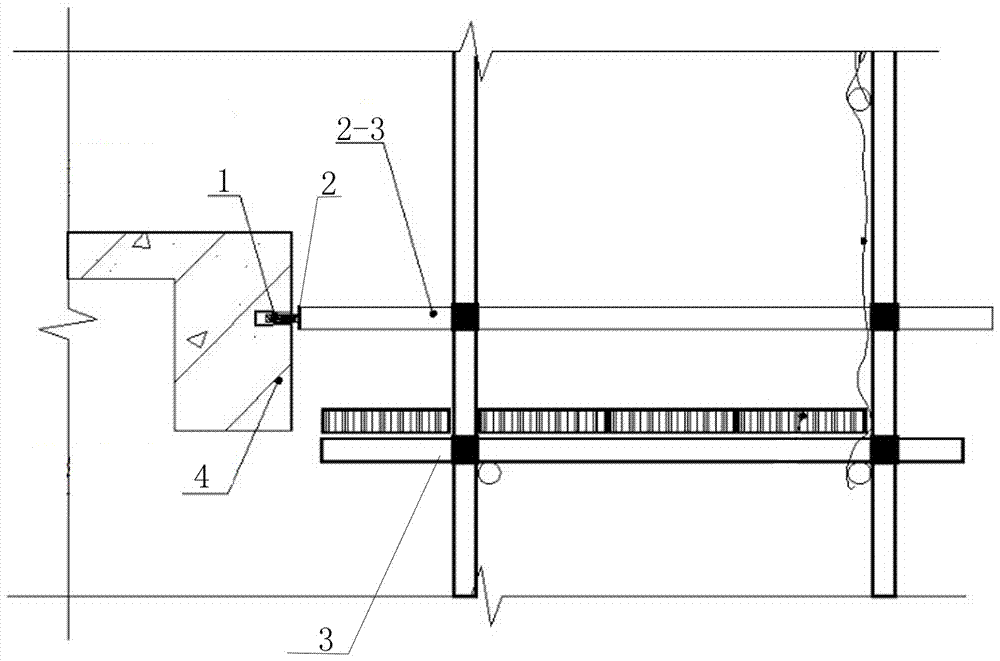 Conical nut wall-linking element of outer wall scaffold