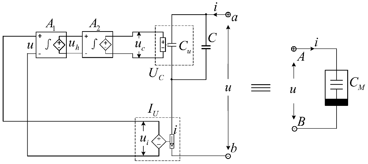 Extremely simple floating ground charge-controlled memcapacitor circuit simulation model