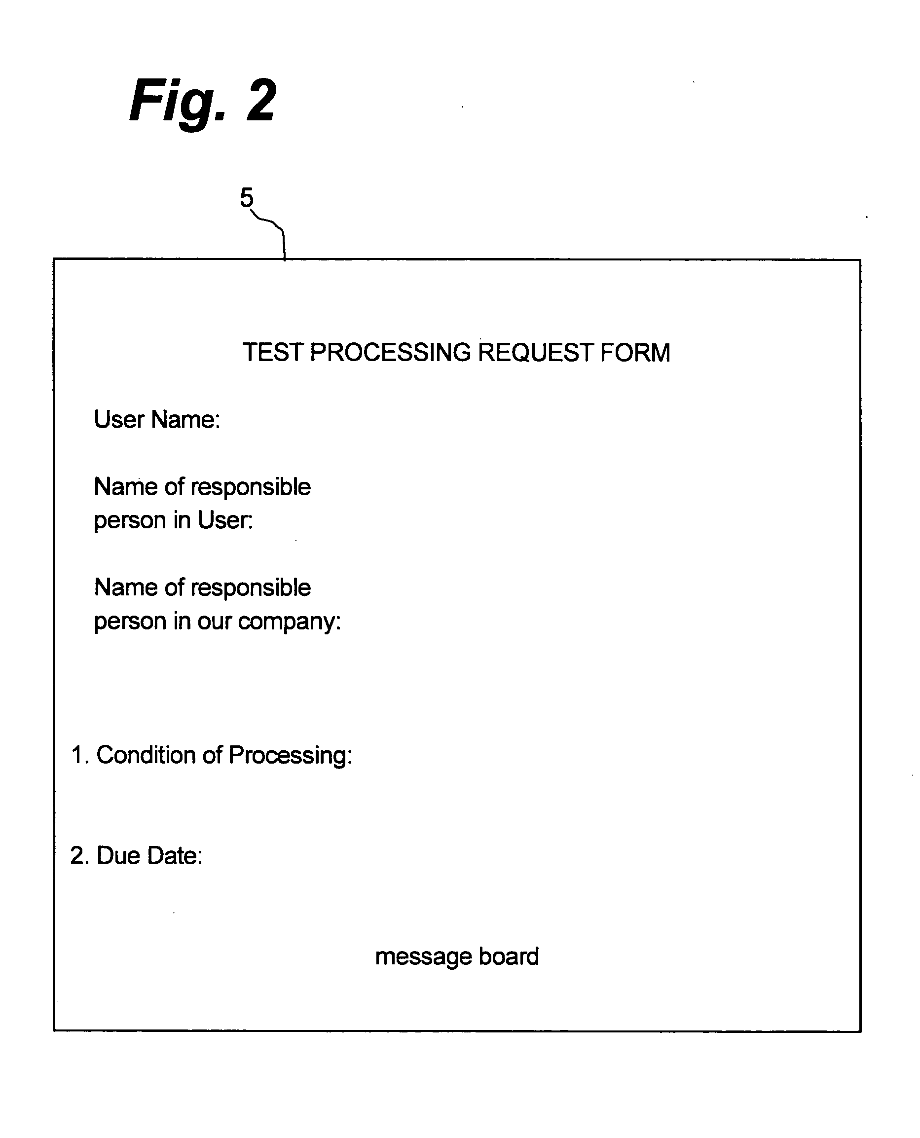 Method of exchanging test processing information