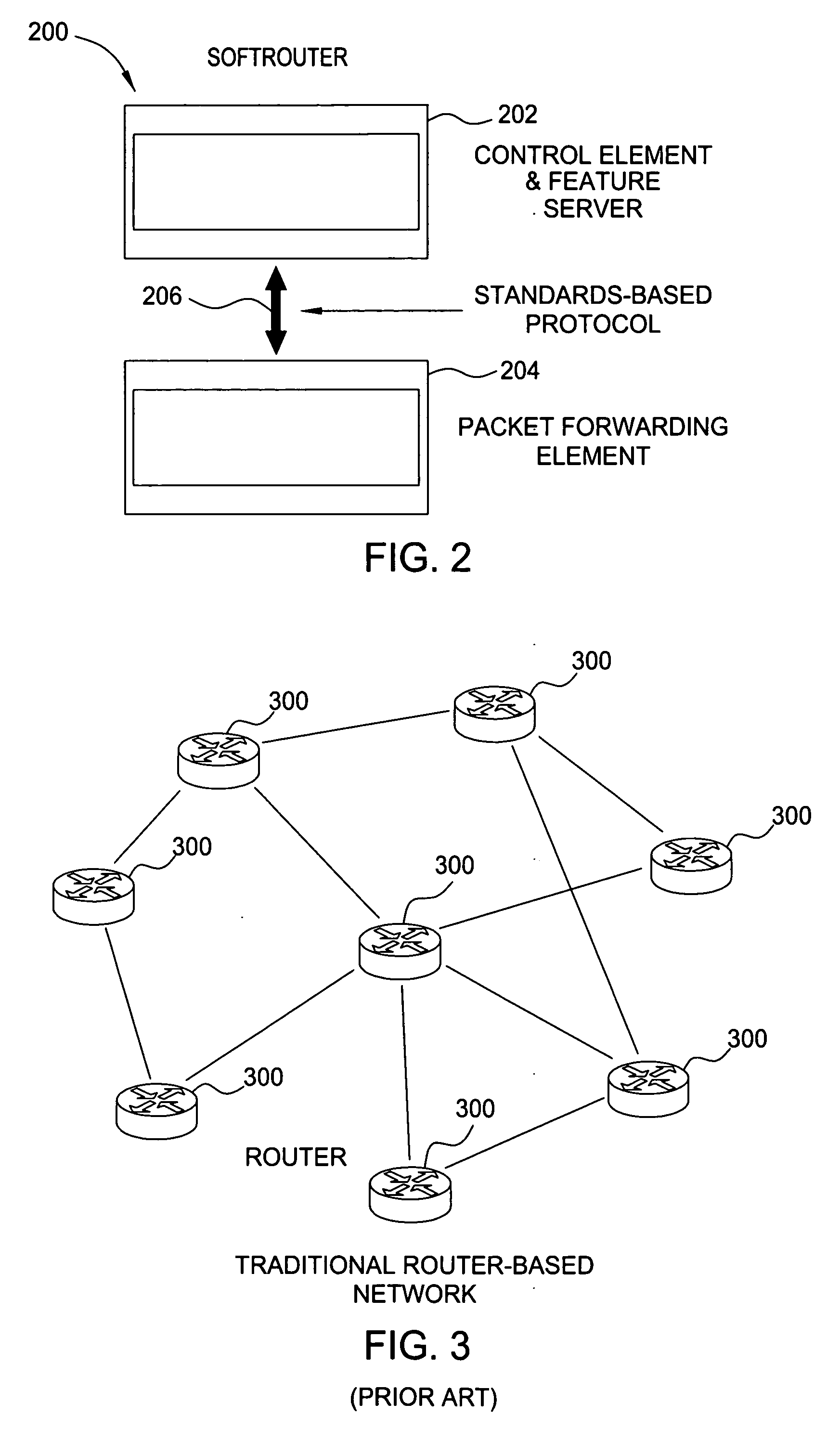 Softrouter protocol disaggregation