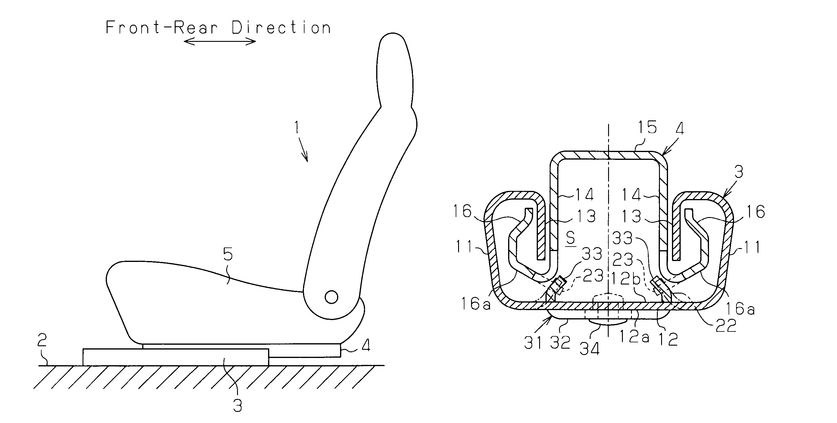 Vehicle seat slide device