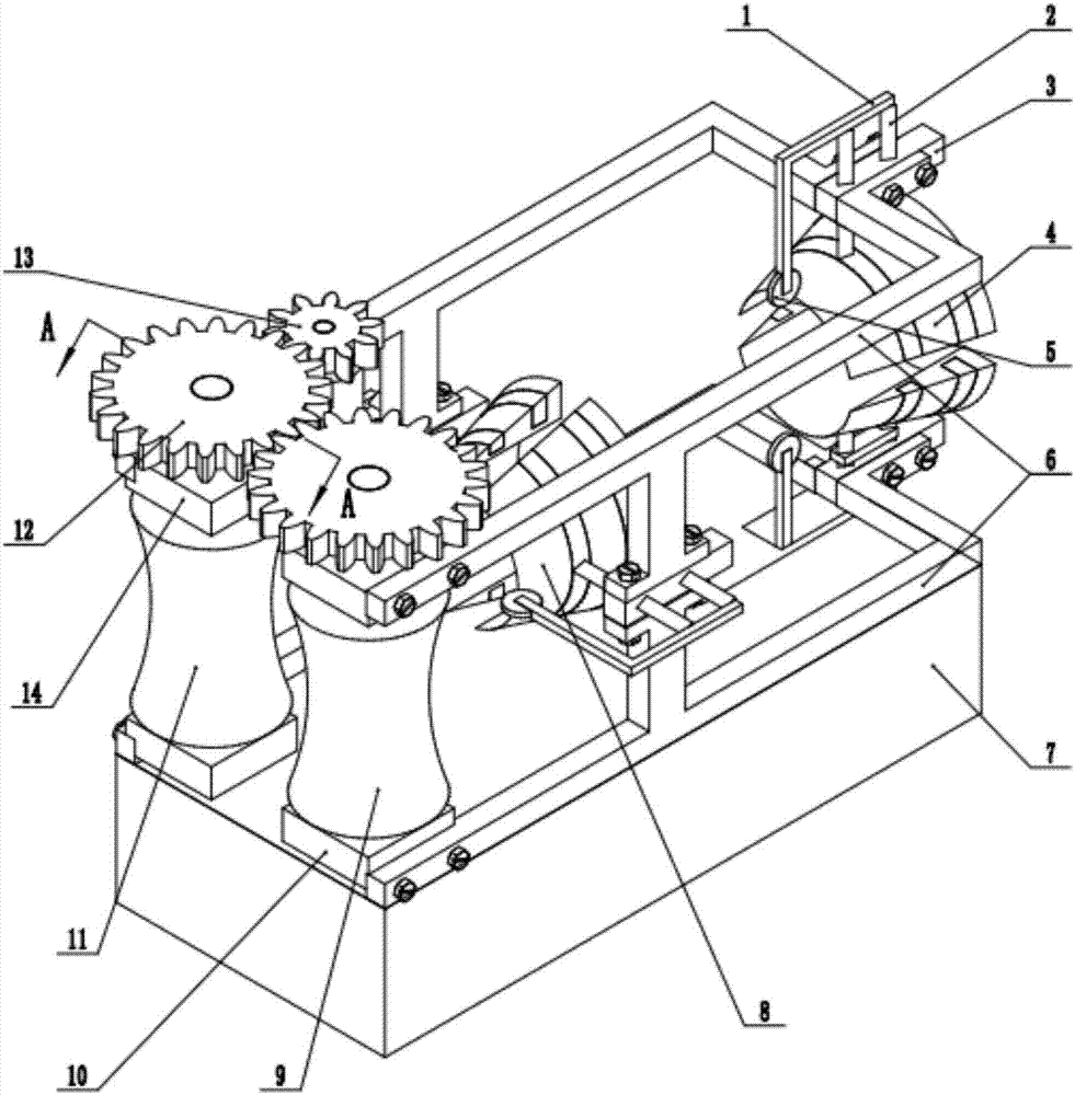 Sugarcane peeling device