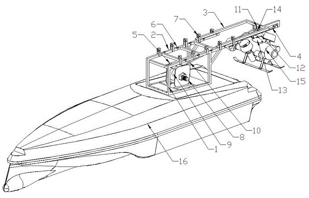 Unmanned ship robot automatic collecting and releasing system