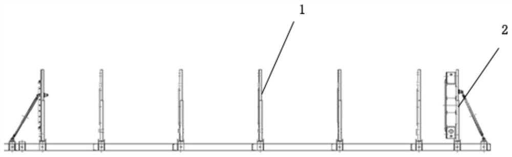 Bridge stand column support-free construction method