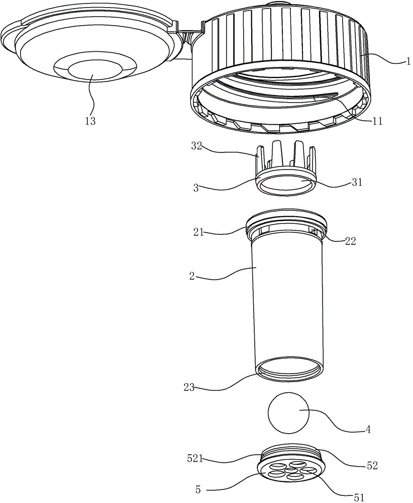 Liquid quantitative extrusion device