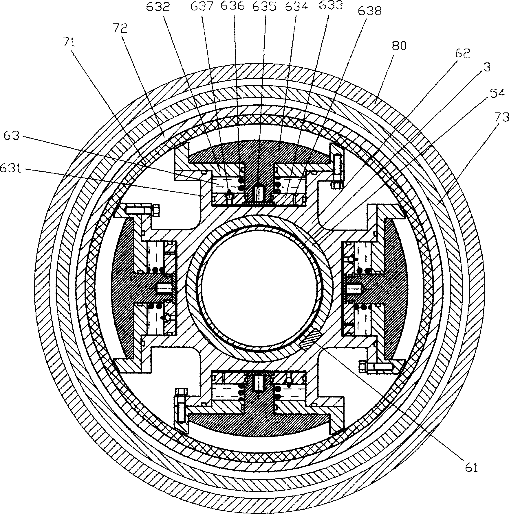 Dredging head in vibratin mode and application apparatus