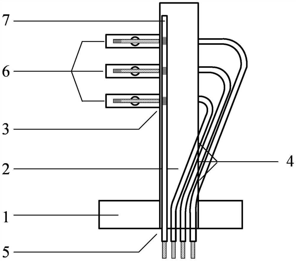 Fiber bragg grating total temperature measuring device capable of realizing heat conduction error correction