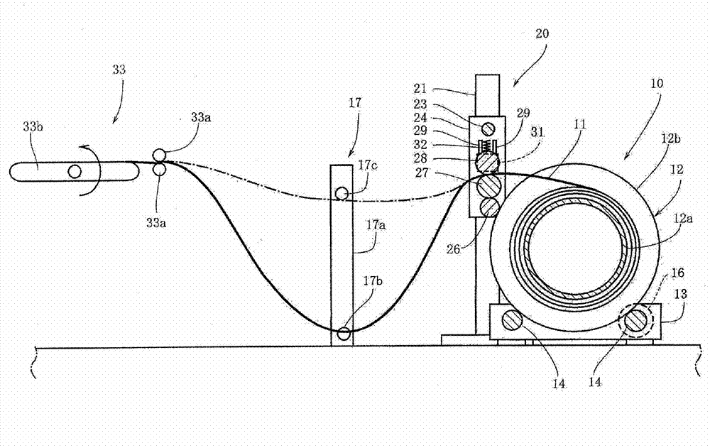 Slack preventing device for wire rod wound around spool, and slack preventing method therefore