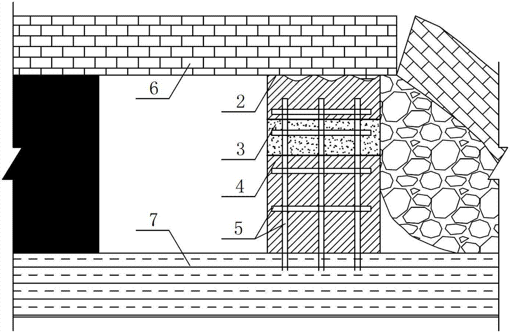 Structure and method for constructing multilayer heterogeneous gob-side entry retaining filling wall