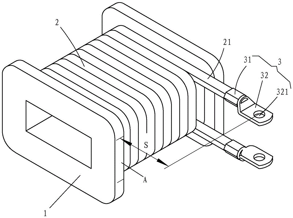 Crimping tool structure of electric reactor coil terminal