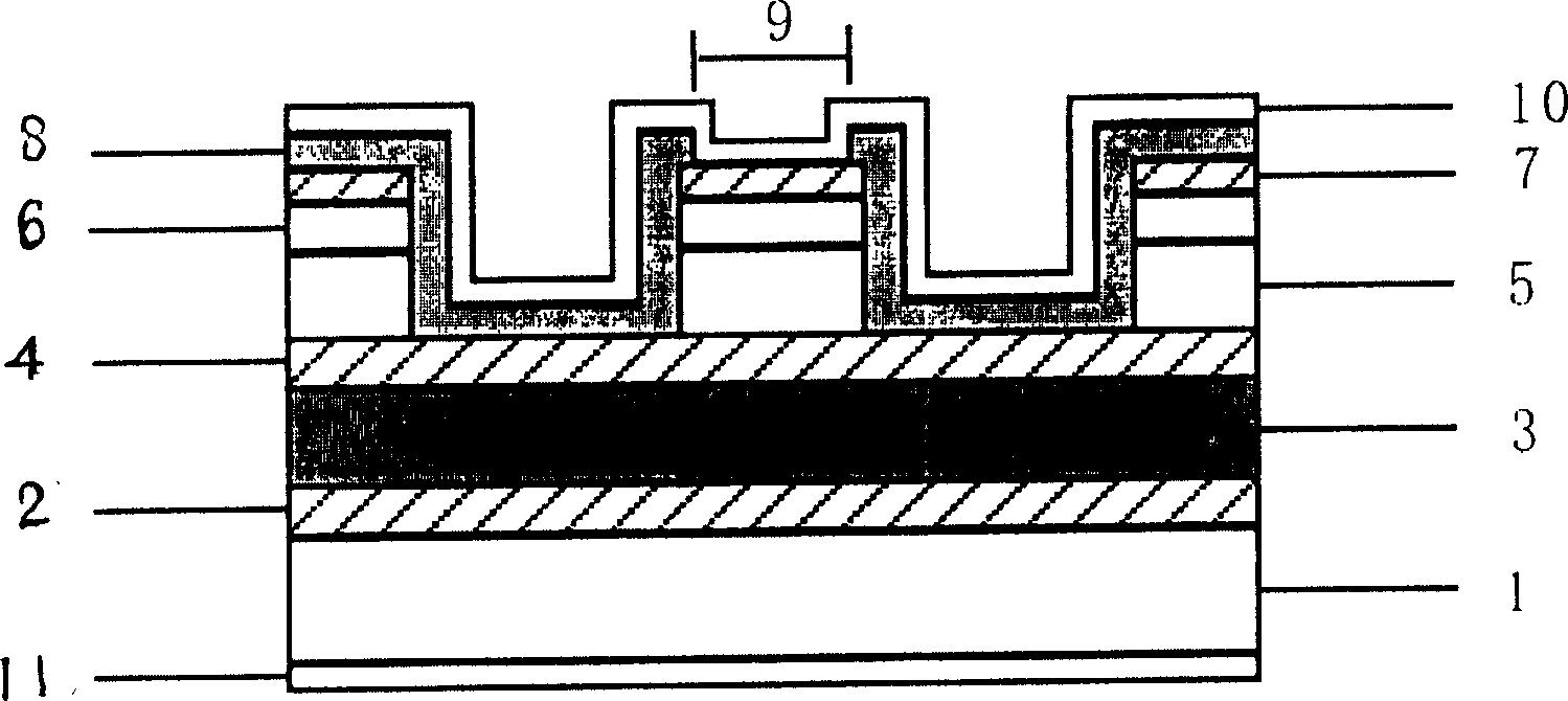 Indium phosphide-base quantum cascade semiconductor laser and producing method