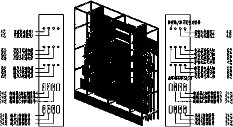 Prefabricated intelligent control cabinet with cable arrangement standard interface cavity of intelligent transformer station