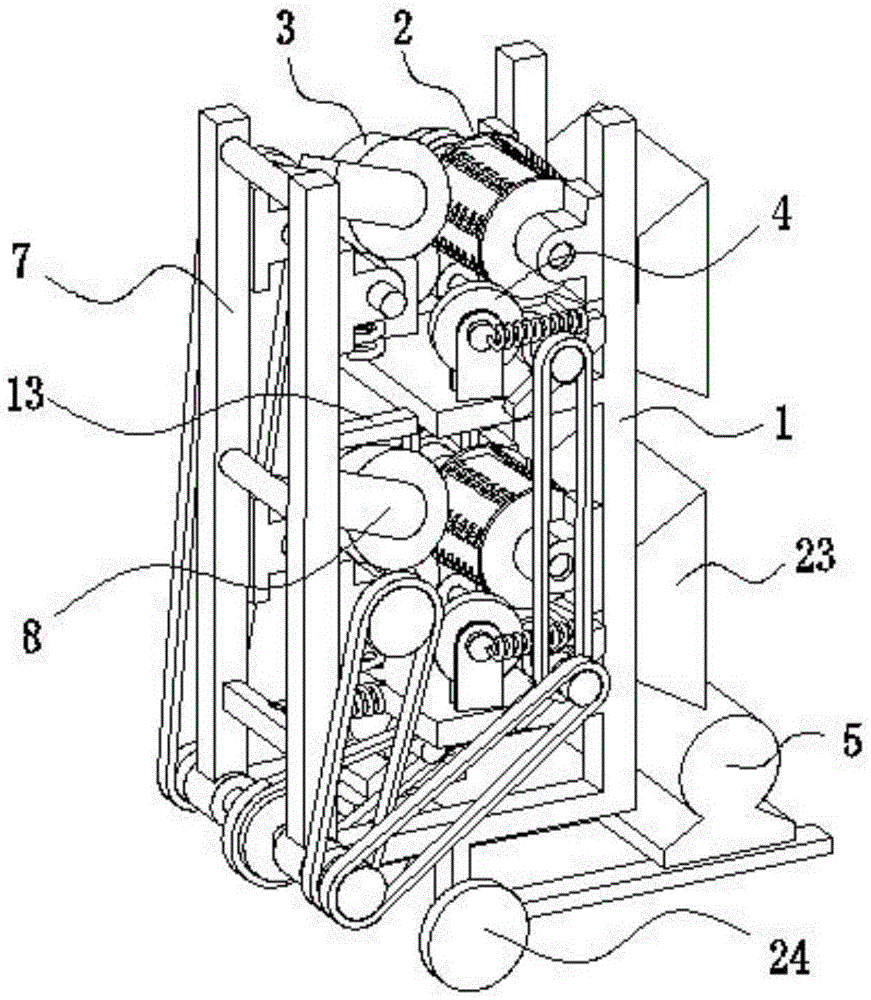 High-efficiency tree peeling machine