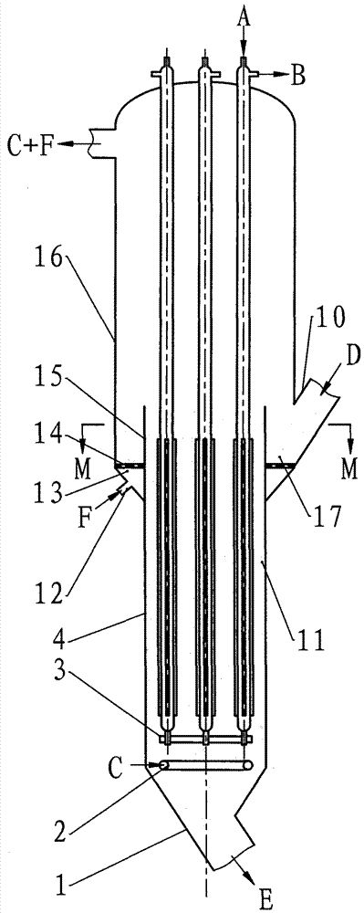 An external heat extractor for catalytic cracking with particle predistribution