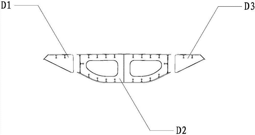 Sectional type large-span steel box girder and welding method thereof