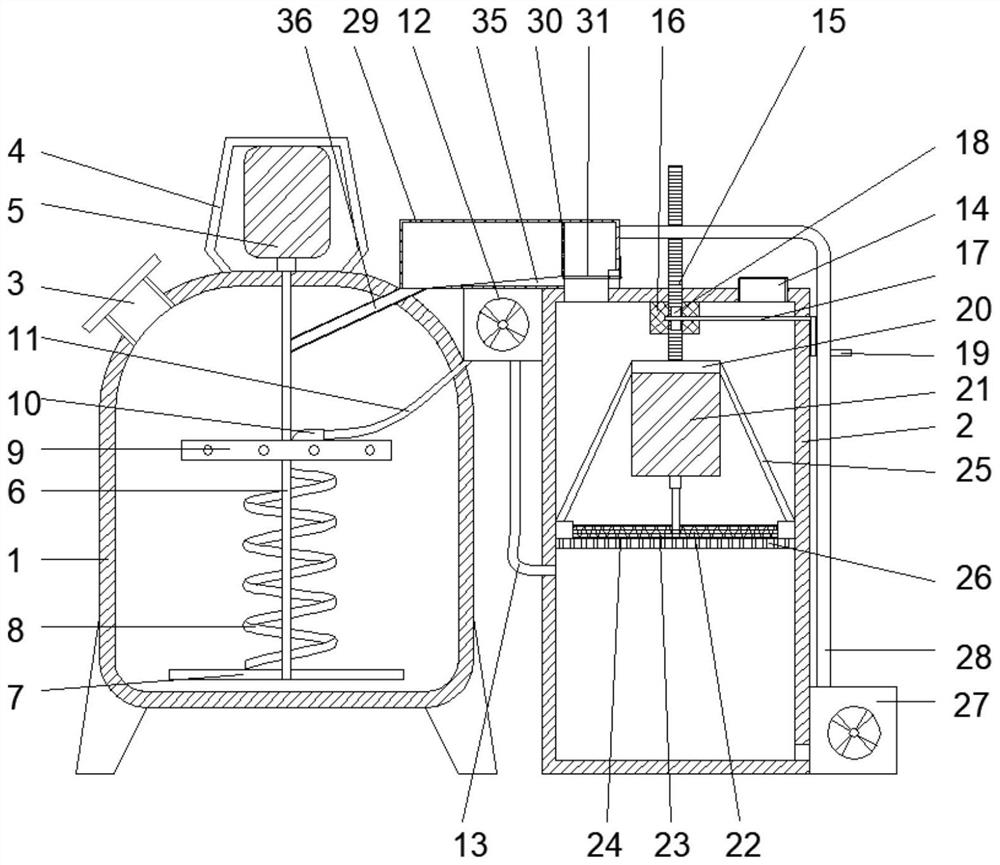 Hot well defoaming device of polyester device