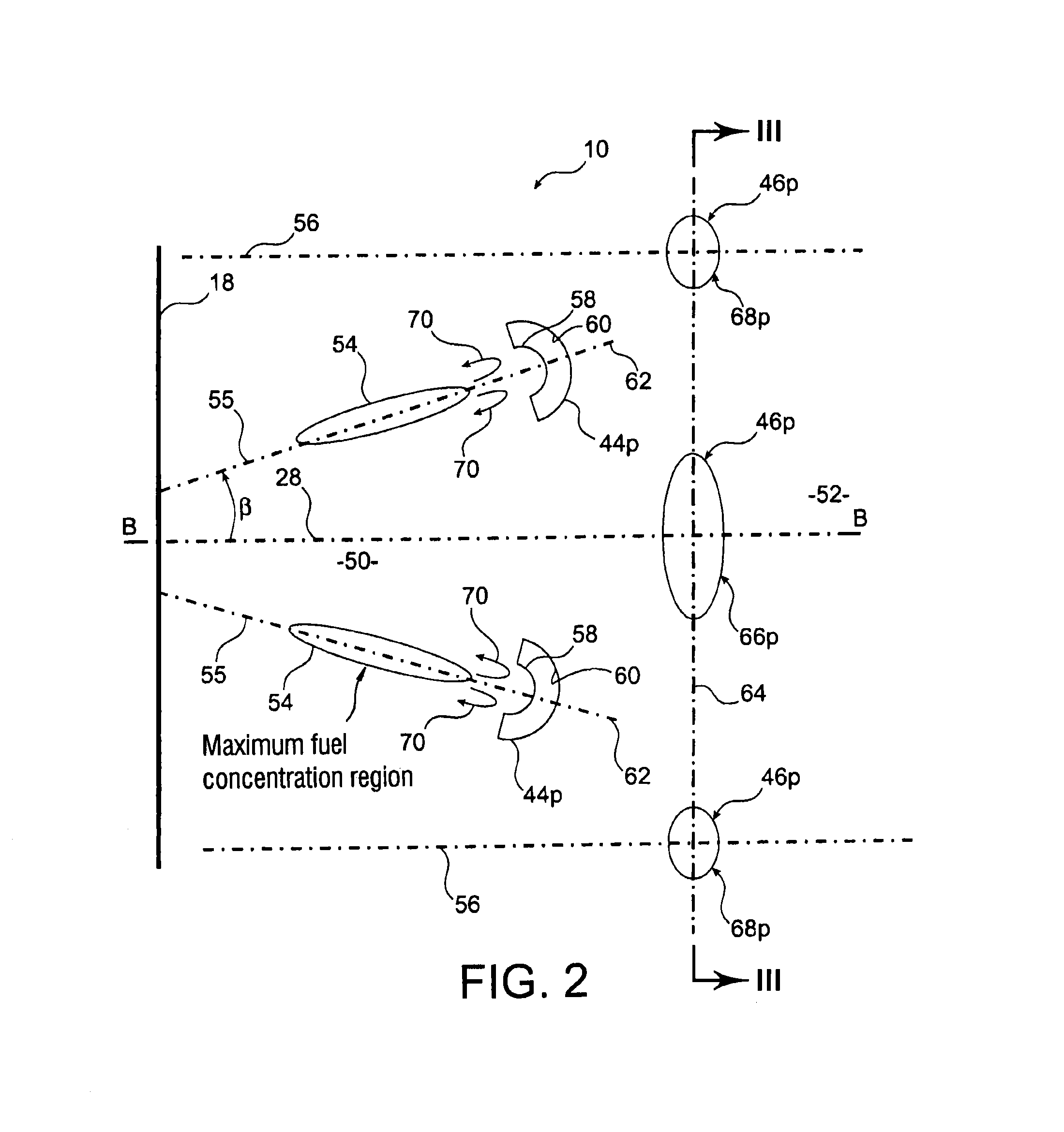 Combustion chamber for a turbomachine including improved air inlets