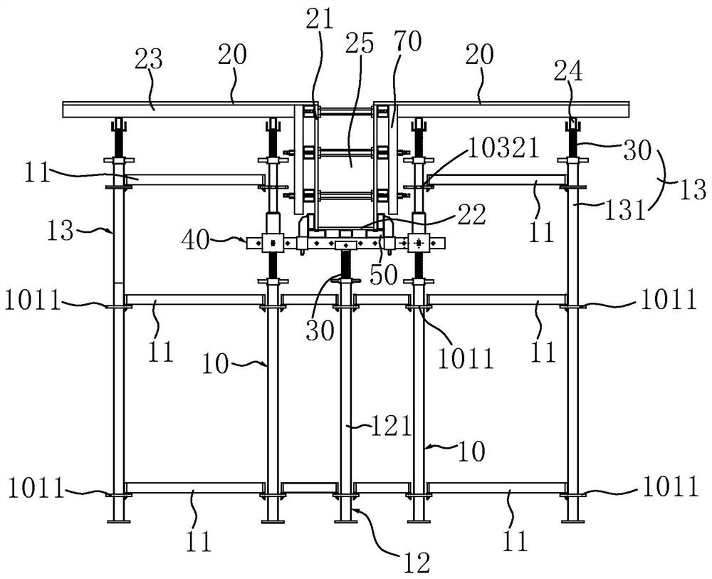 A kind of steel keel support system of building wooden formwork beam plate and its reinforcement method