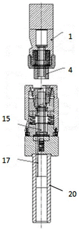 A cold heading opening and closing mold for special-shaped parts with double flanges for automobiles