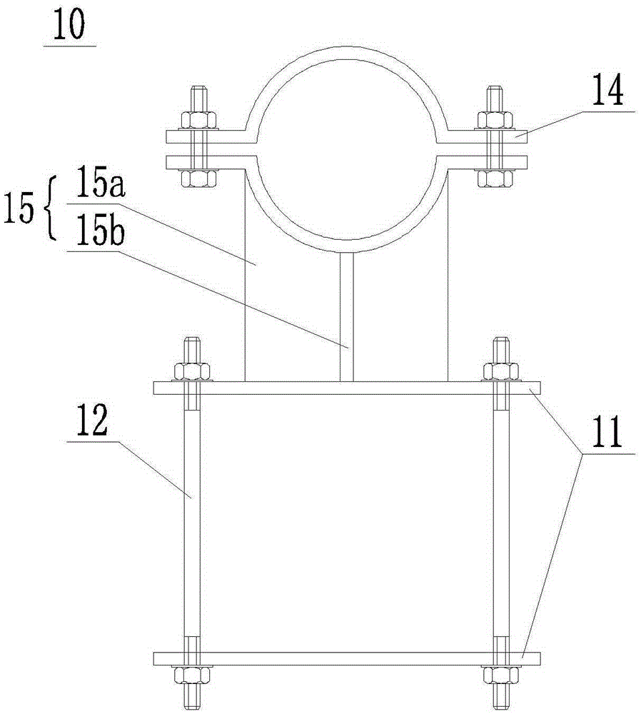 Pipeline wall-attaching fixing device and method