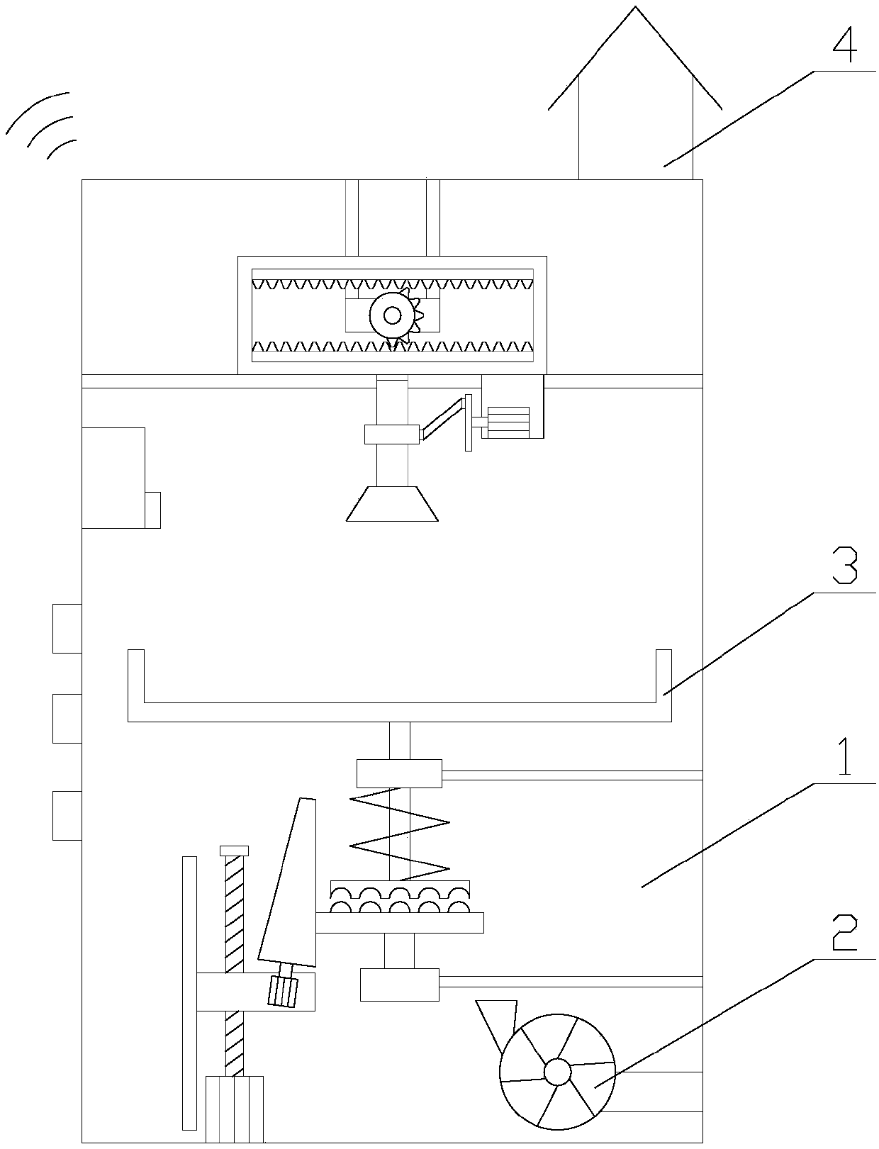 Tea dryer with vibration and tea ash absorption functions