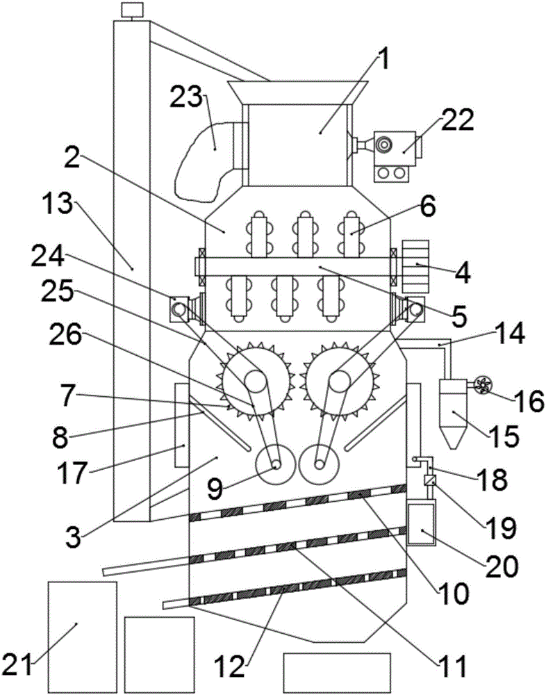 Equipment for deeply treating superfine classifiable garbage waste material particles