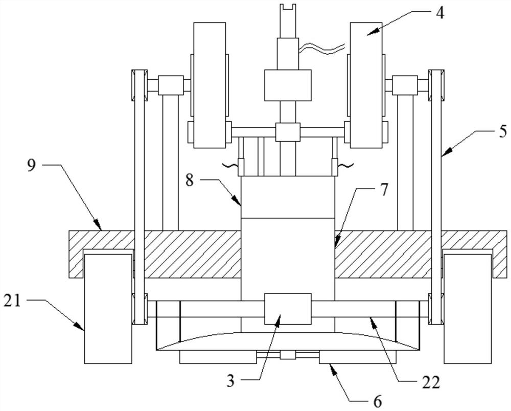 Low-noise ground grinding machine for indoor epoxy floor construction