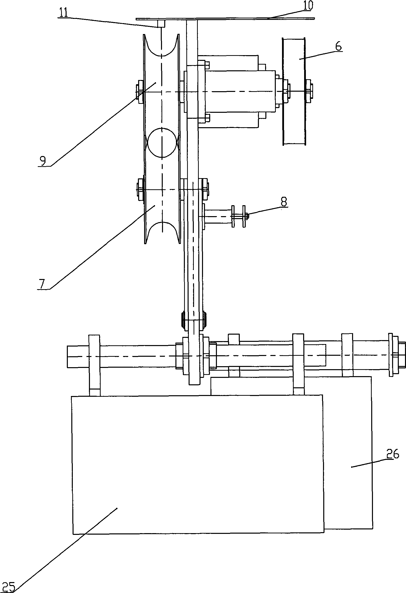 Ice coating removal equipment for high-tension transmission line