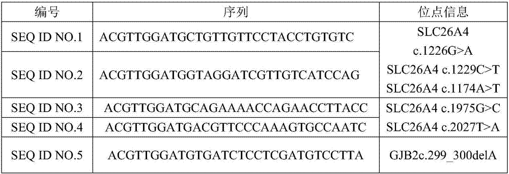 Gene detection product for genetic deafness