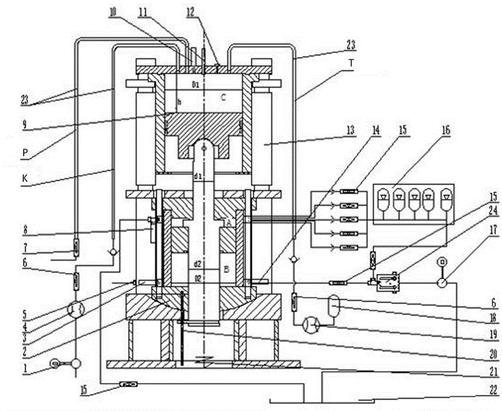 Large-flow safety valve testing device