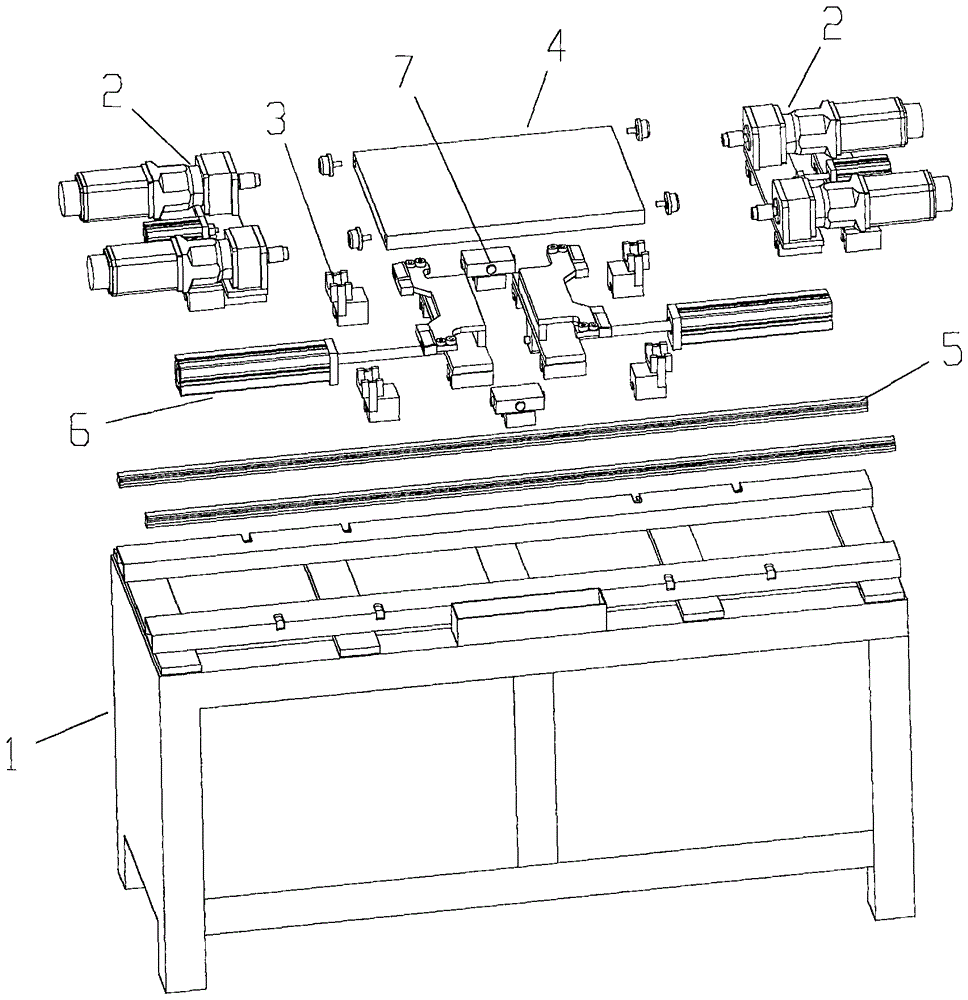 Four-axis synchronous accurate-torque fastening equipment for bolts