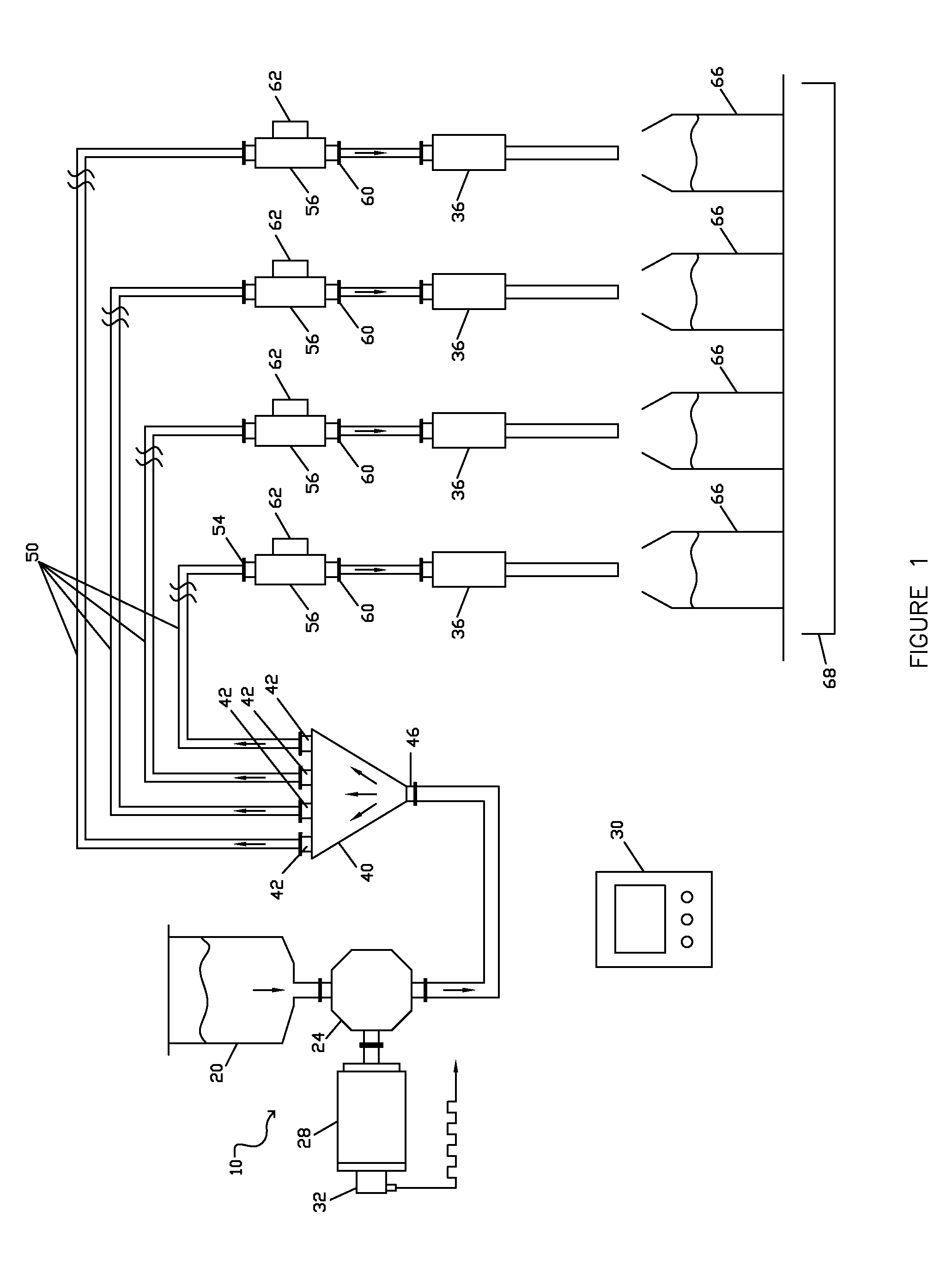 Liquid filler using single motive force