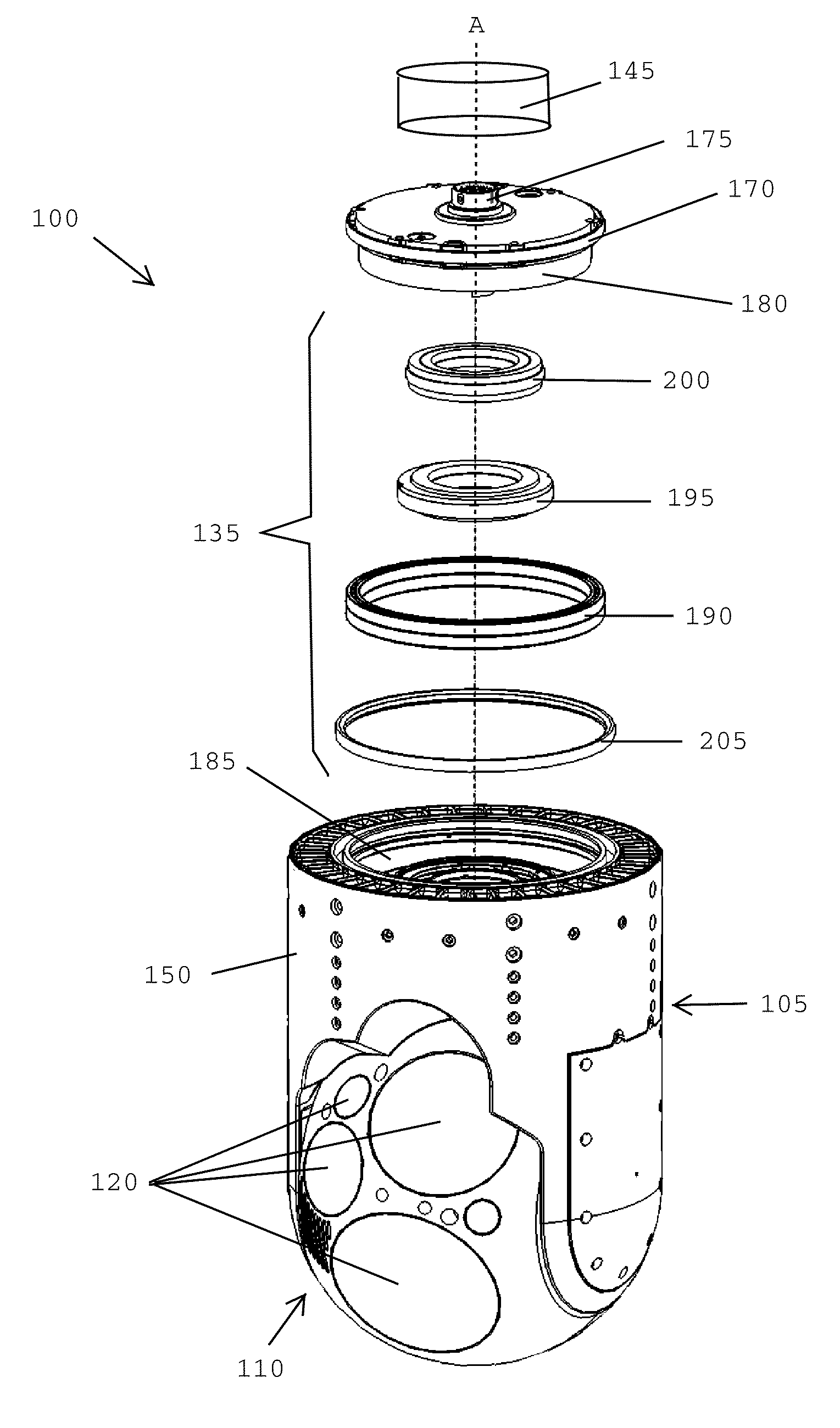 Optical Payload with Folded Telescope and Cryocooler