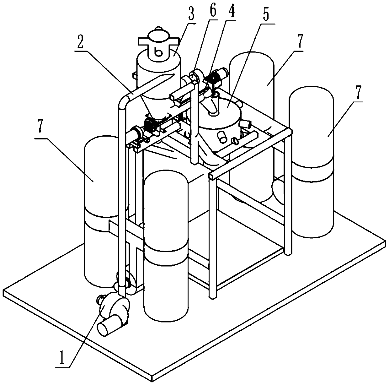 Plastic crushed material vermicelli separation equipment