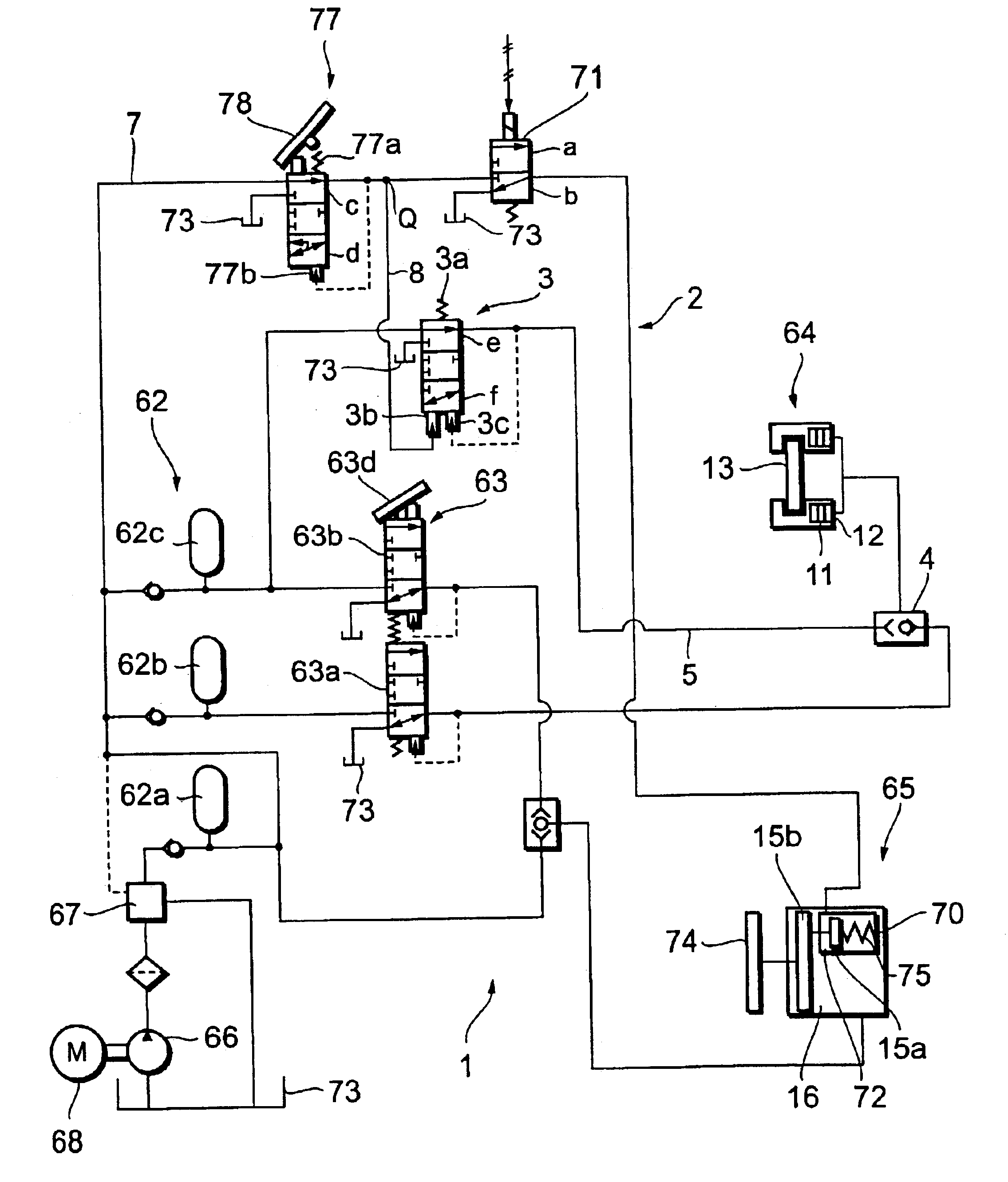 Emergency brake apparatus for vehicle