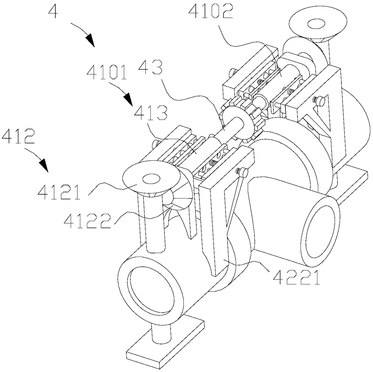 Large-caliber pneumatic multi-way eccentric butterfly valve