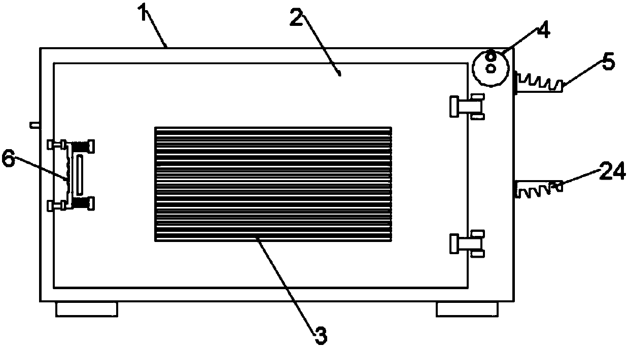 Computer host placing box capable of combing data lines