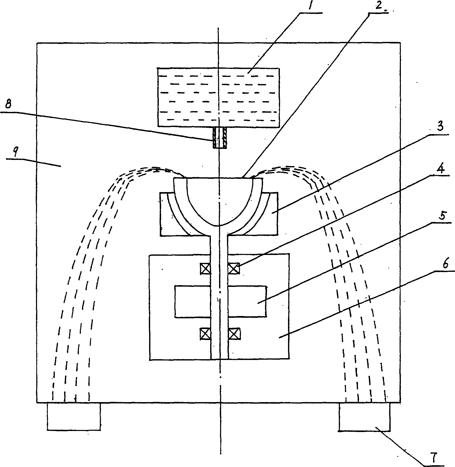 Preparation method of low oxygen content microballon parent metal powder and its special equipment