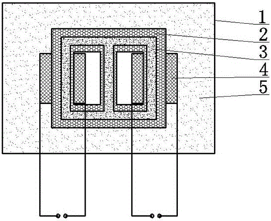 High-magnetic shielding communication transformer and production method thereof