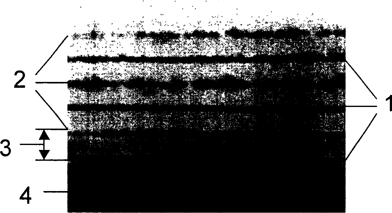 Method for preparing optical thin film with gold silver nanometer particle and dispersal oxide