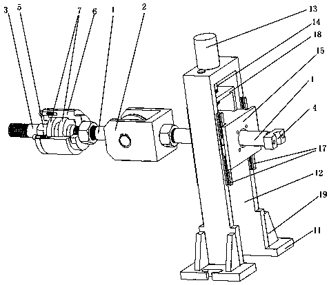 Subframe fatigue test bending moment, torque elimination device