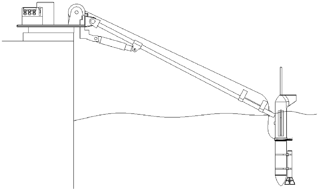 Deployment device for gliding turbulence profiler and operation method thereof