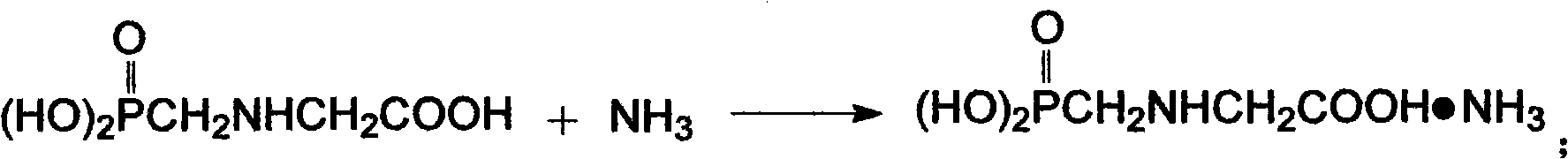 Production method for improving raw material utilization rate and glyphosate ammonium salt yield