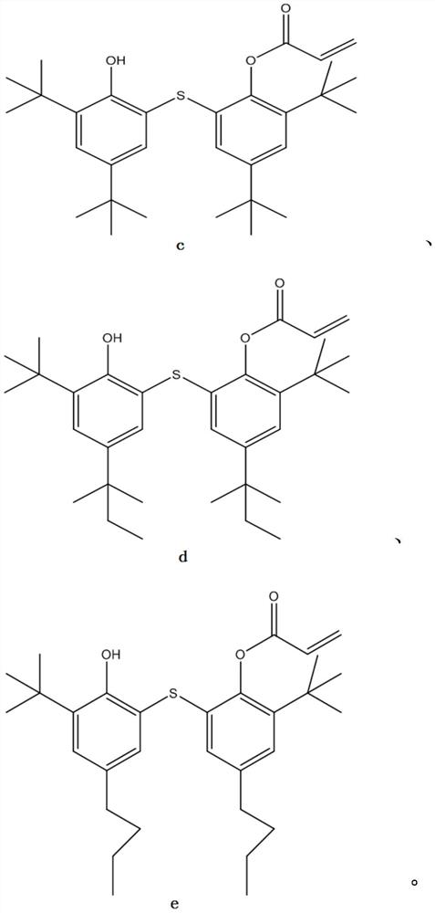 A kind of sulfide bisphenol acrylate multi-effect antioxidant and preparation method thereof