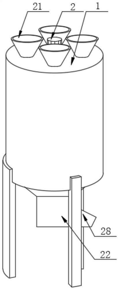 A dry-mixed mortar mixing device